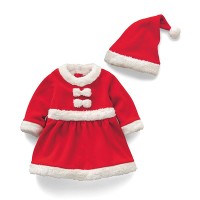 聖誕女孩連身裙套裝 (連帽)